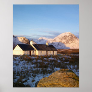 Blackrock Cottage, Glencoe, Highlands, Schotland Poster