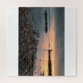 Blackrock zonsondergang bij Salthill strand in Gal Legpuzzel (Horizontaal)