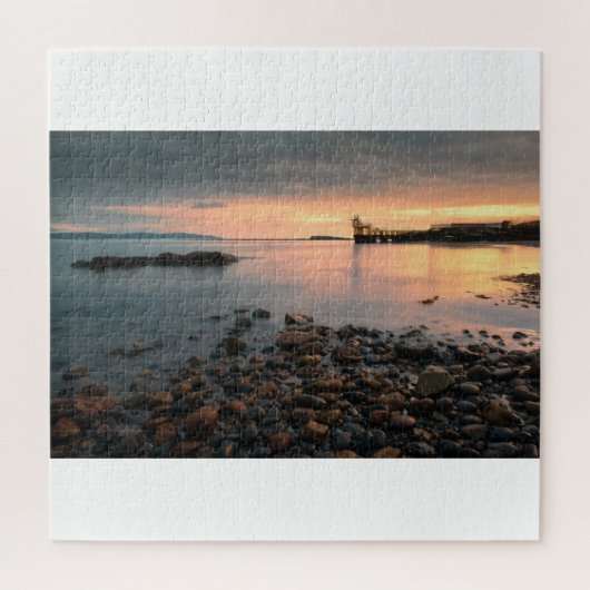 Blackrock zonsondergang bij Salthill strand in Gal Legpuzzel (Verticaal)
