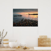 Blackrock zonsondergang bij Salthill strand in Gal Poster (Keuken)