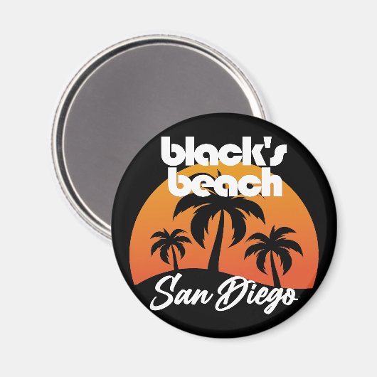 Black's Beach, San Diego Magneet (Voorkant / Achterkant)