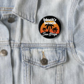 Black's Beach, San Diego Ronde Button 5,7 Cm (In situ)