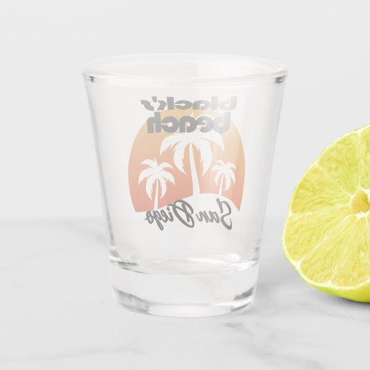 Black's Beach, San Diego Shot Glas (Achterkant)