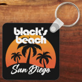Black's Beach, San Diego Sleutelhanger (Achterkant)