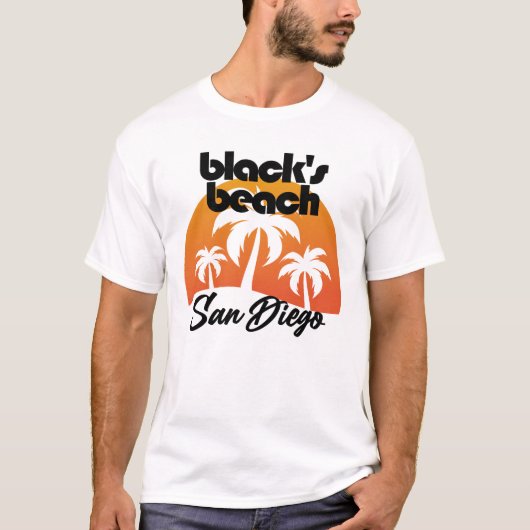 Black's Beach, San Diego T-shirt (Voorkant)