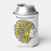 Blacksburg Indians, Blacksburg, VA. Blikjeskoeler (Blikje Voorkant)