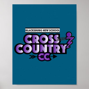Blacksburg New School Cc Hardloopclub Lange Mouwen Poster