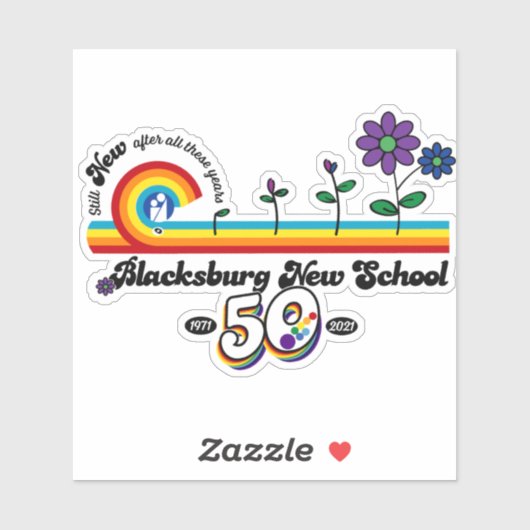 Blacksburg New School Celebrates 50th Sticker (Vel)