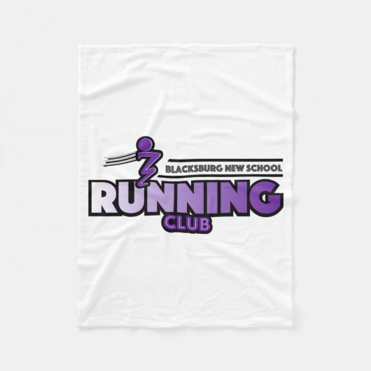 Blacksburg New School Hardloopclub Fleece Deken (Voorkant)