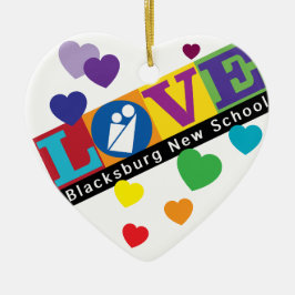 Blacksburg New School Heart Ornament