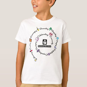 Blacksburg New School Kleur Spiraal T-shirt - Jeug