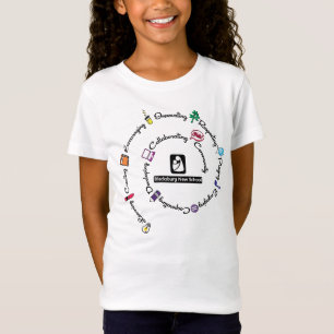 Blacksburg New School Kleur Spiraal T-shirt - Jeug