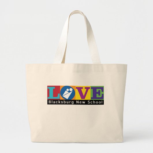 Blacksburg New School Merch Tote Grote Tote Bag (Voorkant)