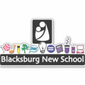 Blacksburg New School Spirit Sticker (Voorkant)