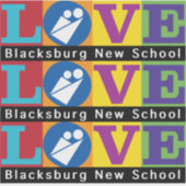 Blacksburg New School Vinyl Sticker (Voorkant)
