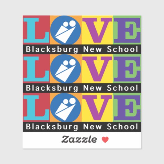 Blacksburg New School Vinyl Sticker (Vel)