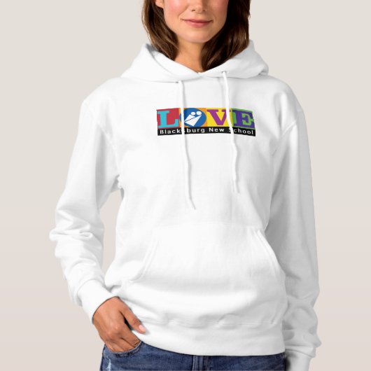Blacksburg New School volwassenen pullover hoodie (Voorkant)