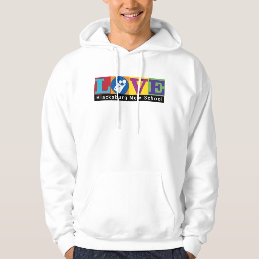 Blacksburg New School volwassenen pullover hoodie (Voorkant)
