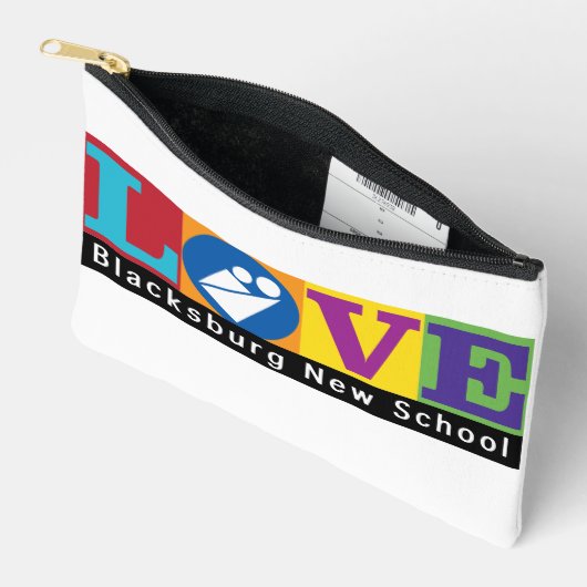 Blacksburg New School Zipper Pouch Etui (Open)