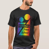 Blacksburg Nieuwe School Retro Design T-shirt (Voorkant)