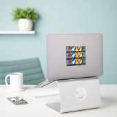 Blacksburg Nieuwe School Vinyl Sticker (Laptop op bureau)