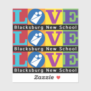 Blacksburg Nieuwe School Vinyl Sticker