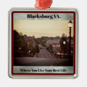 Blacksburg, VA.kerstversiering Metalen Ornament (Voorkant)
