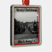 Blacksburg, VA.kerstversiering Metalen Ornament (Rechts)