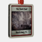 Blacksburg, VA.kerstversiering Metalen Ornament (Rechts)