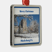 Blacksburg, VA. VA Tech, kerstversiering Metalen Ornament (Rechts)