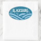 Blacksburg Virginia Buiten Ovale Sticker (Tas)