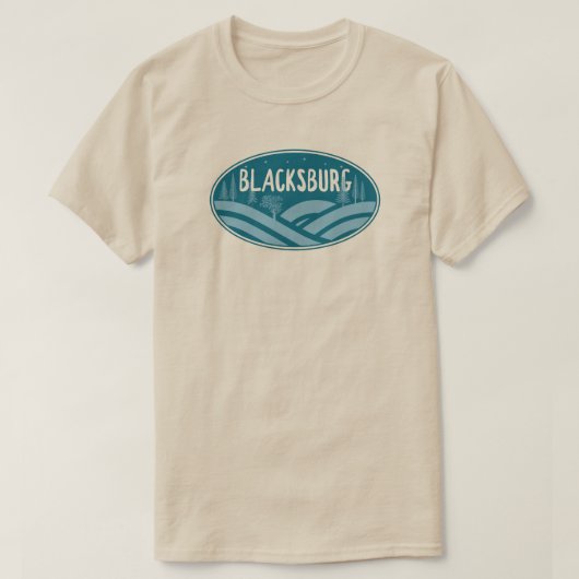 Blacksburg Virginia Buiten T-shirt (Design voorkant)