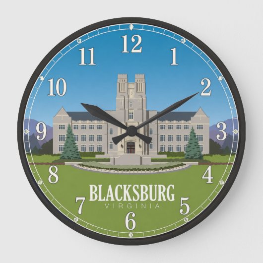 Blacksburg Virginia Campus Grote Klok (Voorkant)
