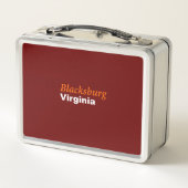 Blacksburg, Virginia Metal Lunch Box (Achterkant)