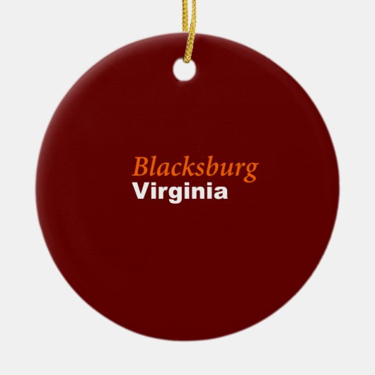 Blacksburg, Virginia Ornament (Voorkant)