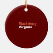 Blacksburg, Virginia Ornament (Achterkant)