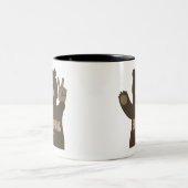 Blacksburg Virginia Peace Bear Tweekleurige Koffiemok (Center)