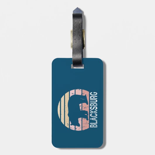 Blacksburg Virginia Retro Beer Bagagelabel (Achterkant verticaal)