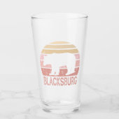 Blacksburg Virginia Retro Beer Glas (Voorkant)