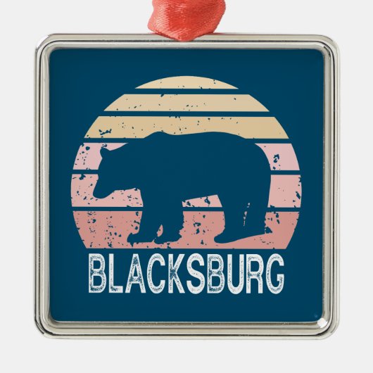 Blacksburg Virginia Retro Beer Metalen Ornament (Voorkant)