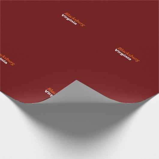 Blacksburg, Virginia Wrapping Paper Cadeaupapier (Hoek)