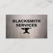 Blacksmith - aambeeld op versleten plaatwerk visitekaartje (Voorkant)