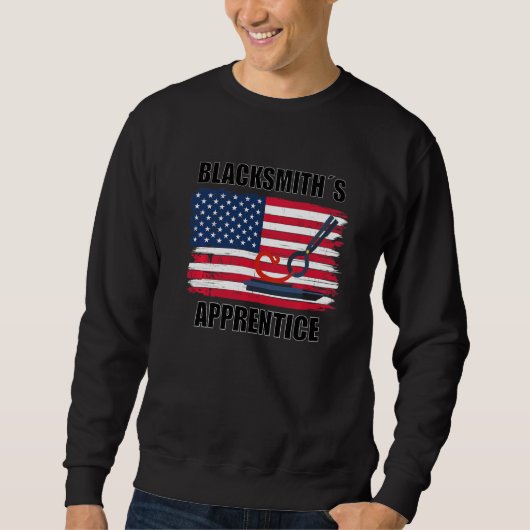 Blacksmith Apprentice Patriotic Us Flag Trui (Voorkant)