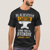 Blacksmith Attach Flying Tools and Offsive Lang T-shirt (Voorkant)