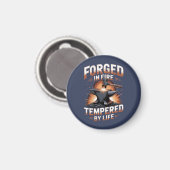 Blacksmith Badge Design Magnet (Voorkant / Achterkant)