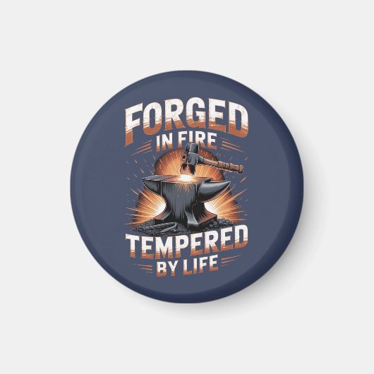 Blacksmith Badge Design Magnet (Voorkant)