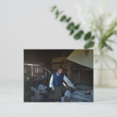 Blacksmith bij Fort Osage Fort, Missouri Briefkaart (Staand voorkant)