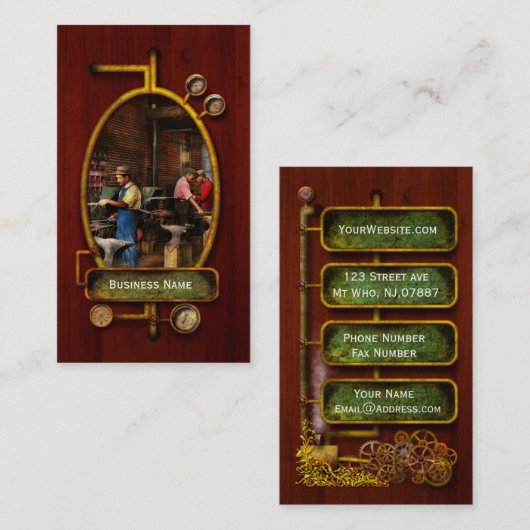 Blacksmith - Blacksmithing School 1899 Visitekaartje (Voorkant / Achterkant)