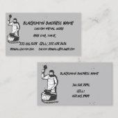 Blacksmith Custom Metal werk Fabrication Visitekaartje (Voorkant / Achterkant)