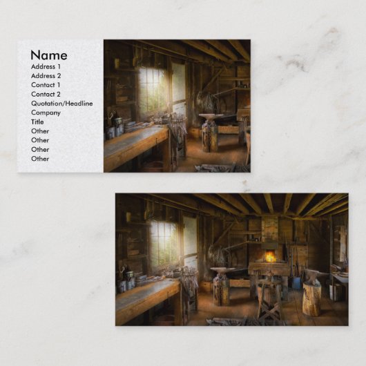 Blacksmith - Dat heeft een mooie ring. Visitekaartje (Voorkant / Achterkant)